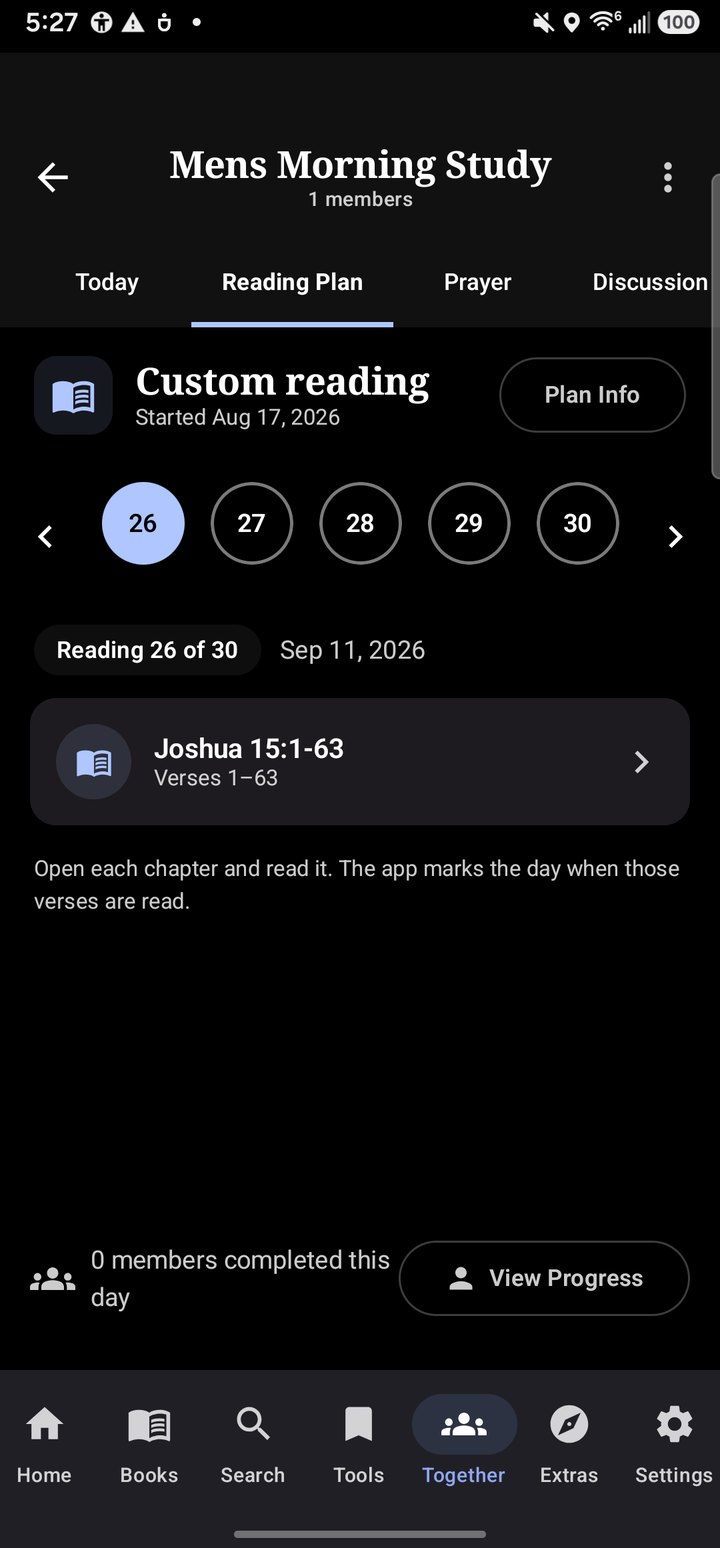 Inside a Together group reading plan